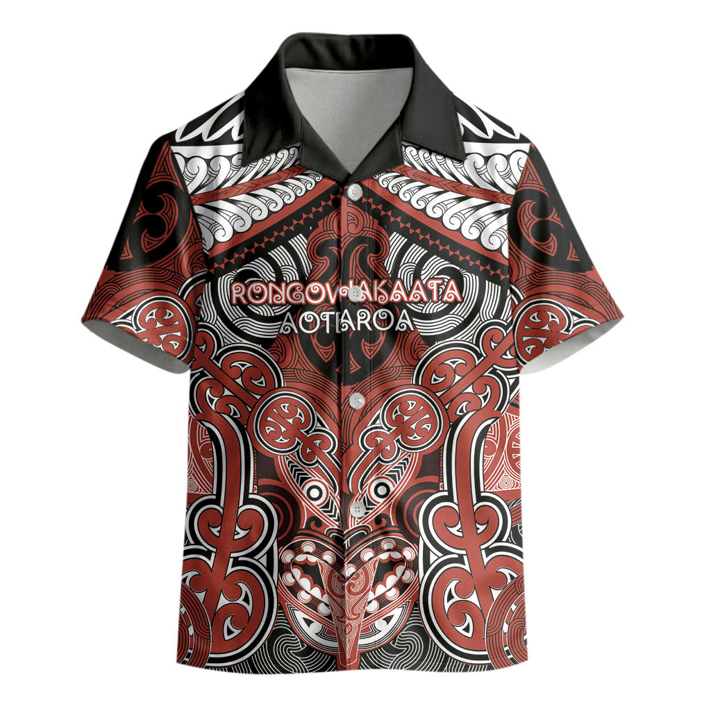 Aotearoa Iwi Rongowhakaata Personalised Kid Hawaiian Shirt Maori Kowhaiwhai Pattern