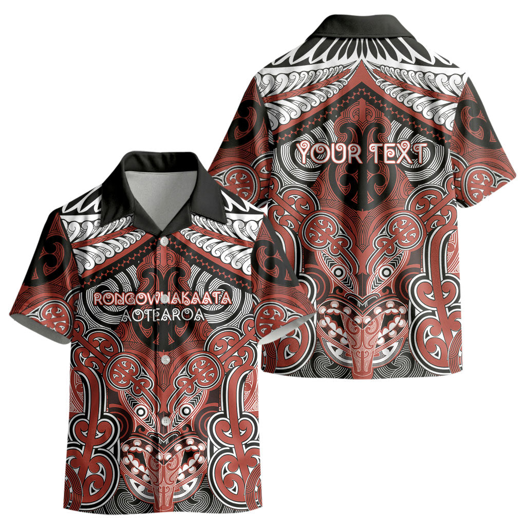 Aotearoa Iwi Rongowhakaata Personalised Kid Hawaiian Shirt Maori Kowhaiwhai Pattern