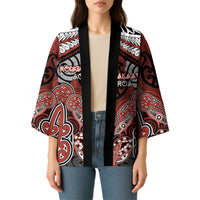 Aotearoa Iwi Rongowhakaata Personalised Kimono Maori Kowhaiwhai Pattern