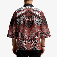 Aotearoa Iwi Rongowhakaata Personalised Kimono Maori Kowhaiwhai Pattern