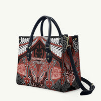 Aotearoa Iwi Rongowhakaata Leather Bag Maori Kowhaiwhai Pattern