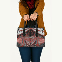 Aotearoa Iwi Rongowhakaata Leather Bag Maori Kowhaiwhai Pattern