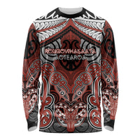 Aotearoa Iwi Rongowhakaata Personalised Long Sleeve Shirt Maori Kowhaiwhai Pattern