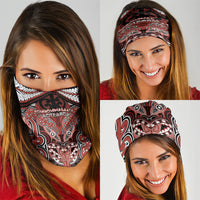 Aotearoa Iwi Rongowhakaata Neck Gaiter Maori Kowhaiwhai Pattern
