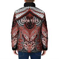 Aotearoa Iwi Rongowhakaata Personalised Padded Jacket Maori Kowhaiwhai Pattern