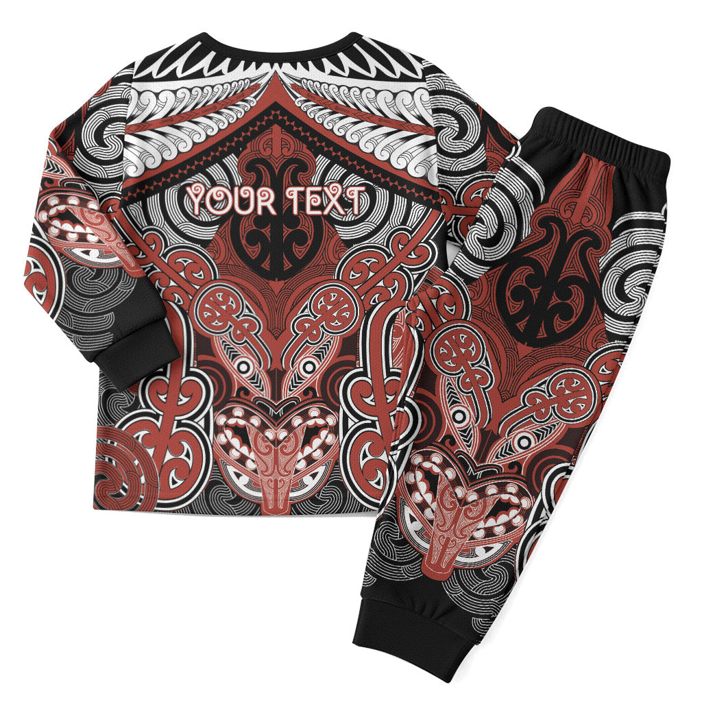 Aotearoa Iwi Rongowhakaata Personalised Christmas Pajama Set Maori Kowhaiwhai Pattern