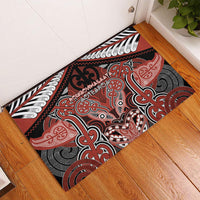 Aotearoa Iwi Rongowhakaata Rubber Doormat Maori Kowhaiwhai Pattern