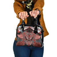 Aotearoa Iwi Rongowhakaata Shoulder Handbag Maori Kowhaiwhai Pattern