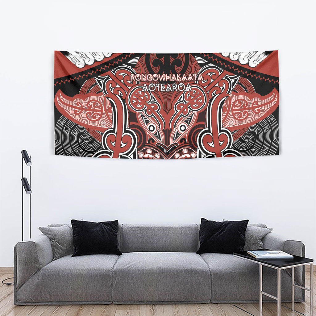 Aotearoa Iwi Rongowhakaata Tapestry Maori Kowhaiwhai Pattern