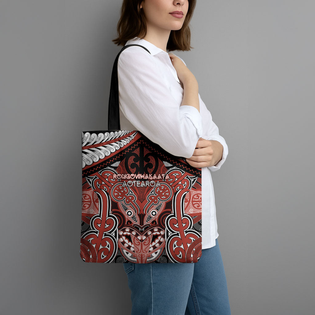 Aotearoa Iwi Rongowhakaata Tote Bag Maori Kowhaiwhai Pattern