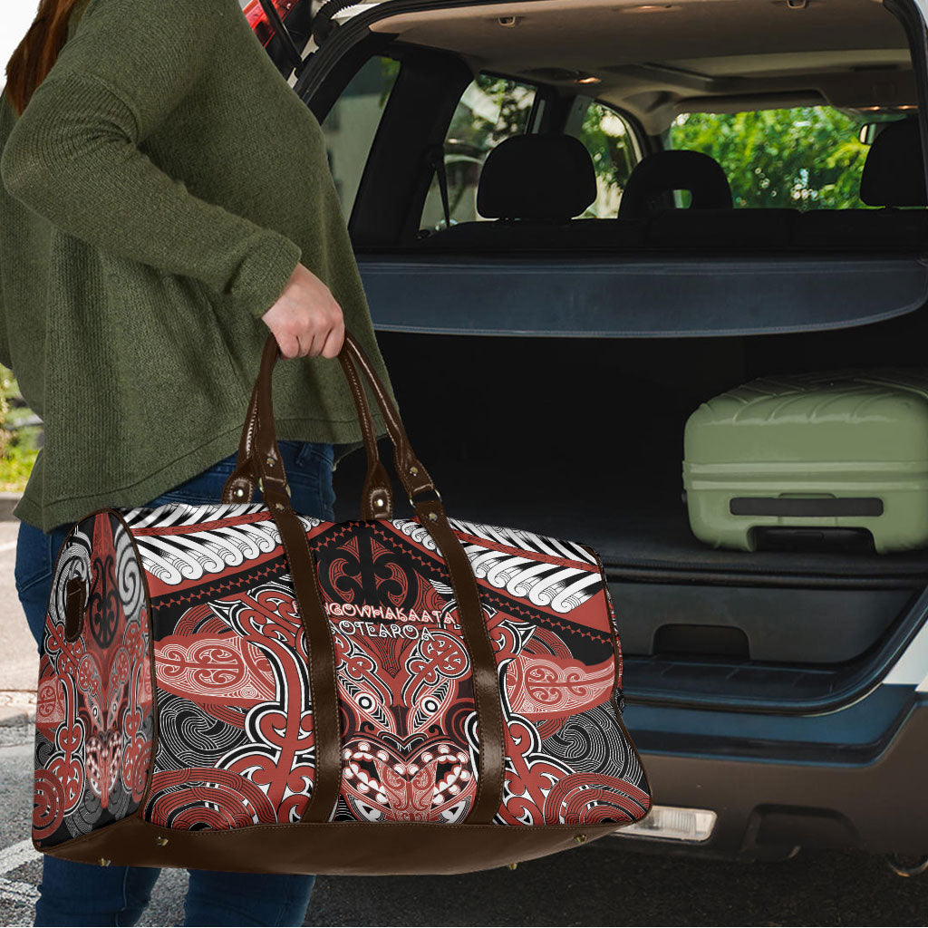 Aotearoa Iwi Rongowhakaata Travel Bag Maori Kowhaiwhai Pattern