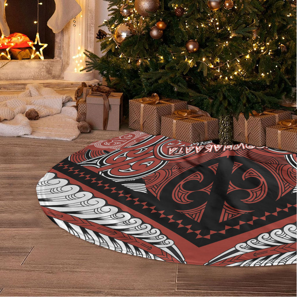 Aotearoa Iwi Rongowhakaata Tree Skirt Maori Kowhaiwhai Pattern