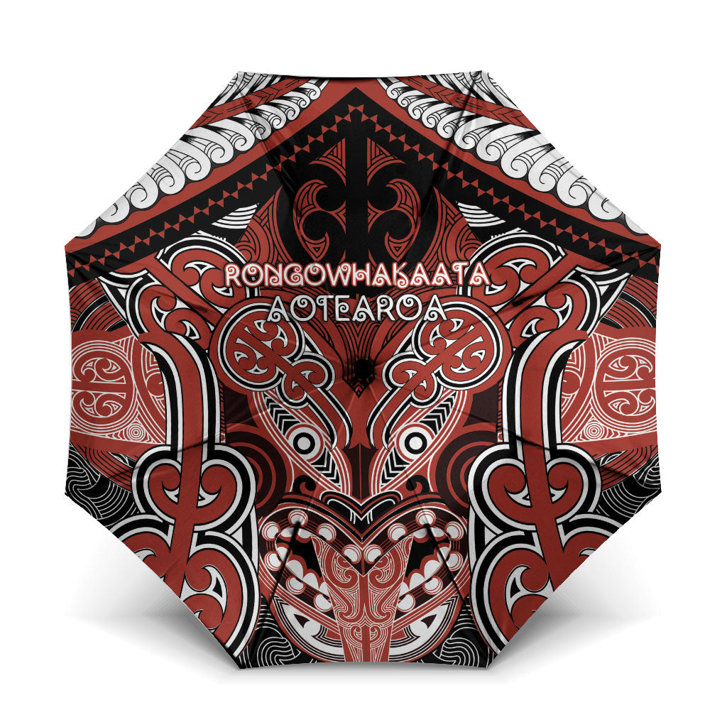 Aotearoa Iwi Rongowhakaata Umbrella Maori Kowhaiwhai Pattern