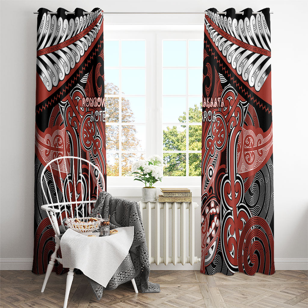 Aotearoa Iwi Rongowhakaata Window Curtain Maori Kowhaiwhai Pattern