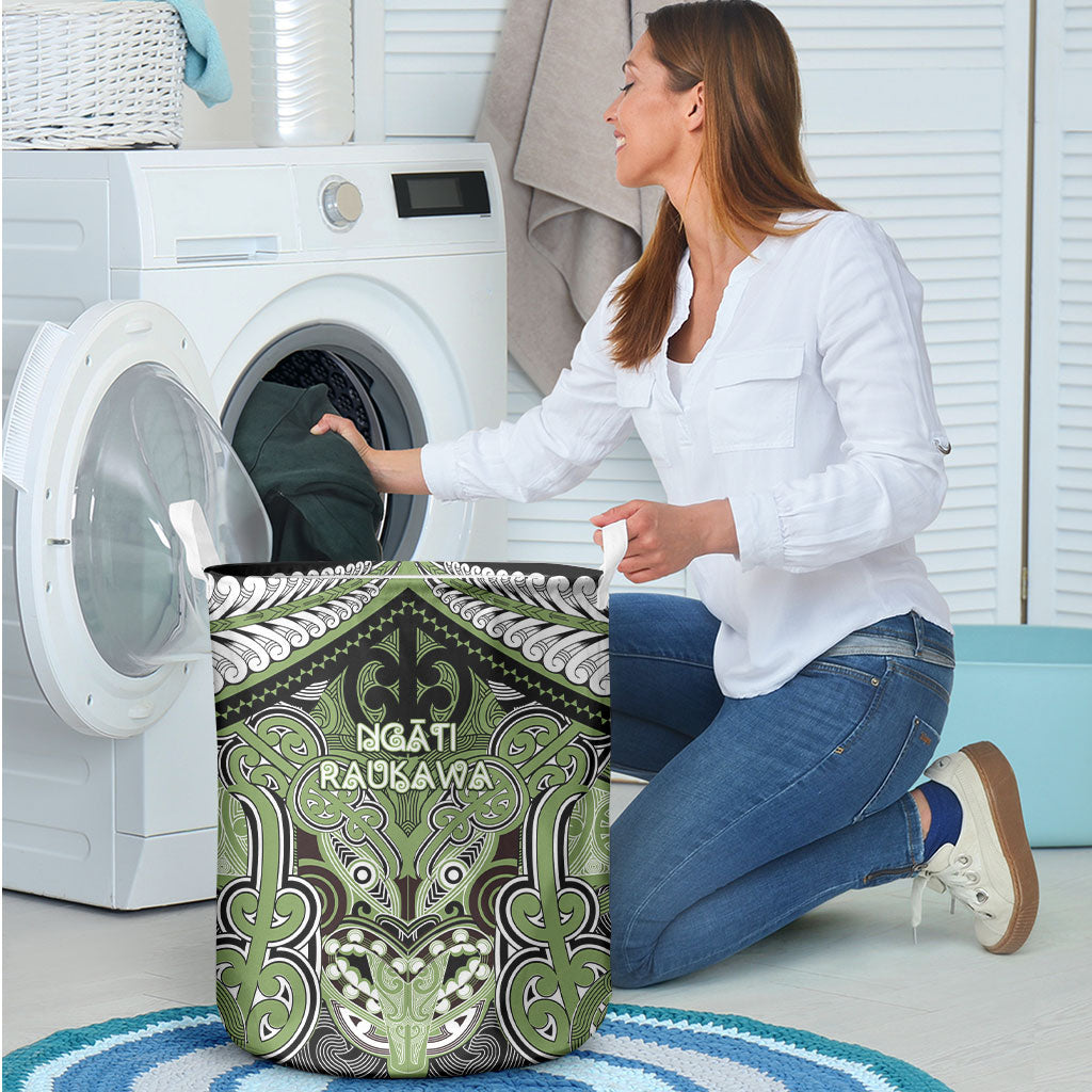 Aotearoa Iwi Ngati Raukawa Laundry Basket Maori Kowhaiwhai Pattern
