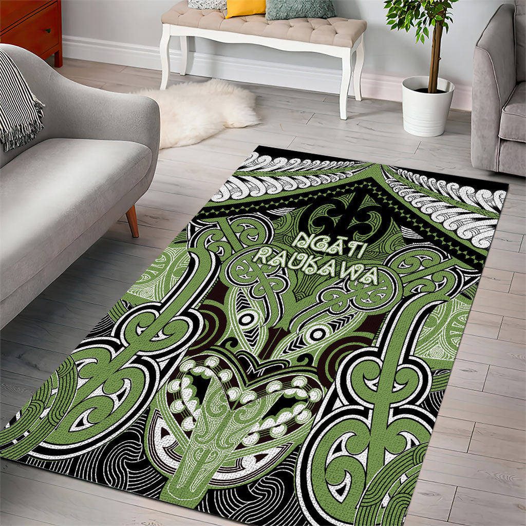 Aotearoa Iwi Ngati Raukawa Area Rug Maori Kowhaiwhai Pattern