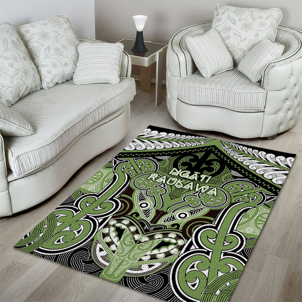 Aotearoa Iwi Ngati Raukawa Area Rug Maori Kowhaiwhai Pattern