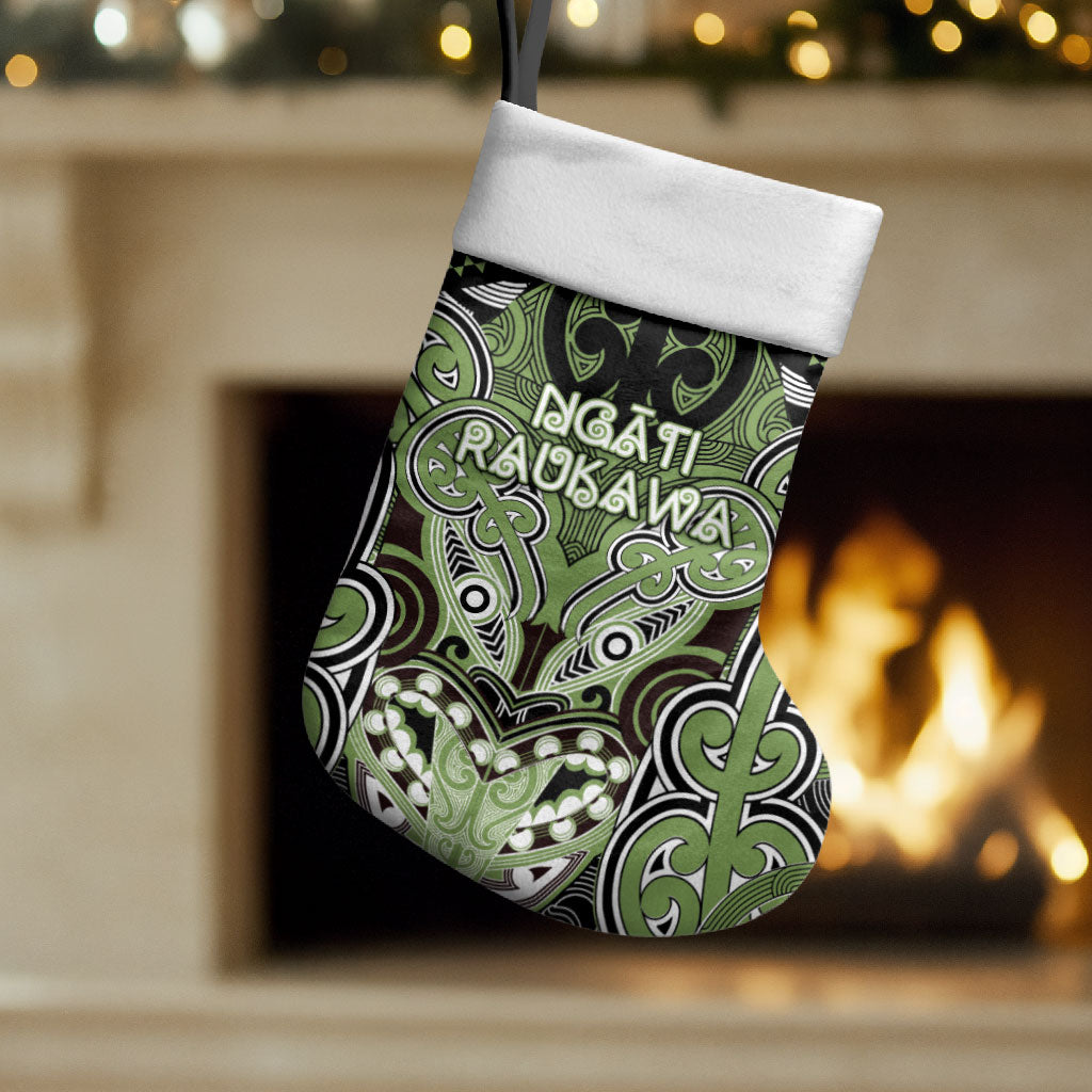 Aotearoa Iwi Ngati Raukawa Personalised Christmas Stocking Maori Kowhaiwhai Pattern