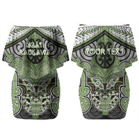 Aotearoa Iwi Ngati Raukawa Personalised Couples Matching Off Shoulder Short Dress and Hawaiian Shirt Maori Kowhaiwhai Pattern