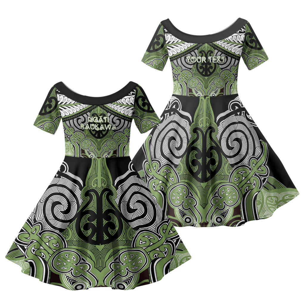 Aotearoa Iwi Ngati Raukawa Personalised Family Matching Puletasi and Hawaiian Shirt Maori Kowhaiwhai Pattern