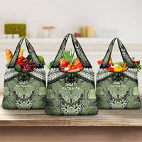 Aotearoa Iwi Ngati Raukawa Grocery Bag Maori Kowhaiwhai Pattern
