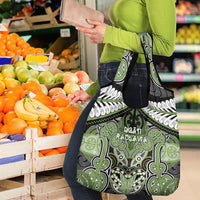 Aotearoa Iwi Ngati Raukawa Grocery Bag Maori Kowhaiwhai Pattern
