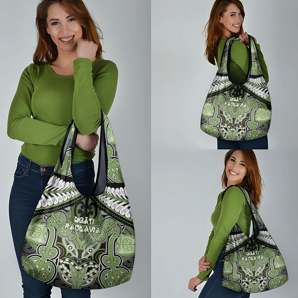 Aotearoa Iwi Ngati Raukawa Grocery Bag Maori Kowhaiwhai Pattern
