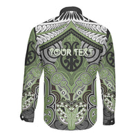Aotearoa Iwi Ngati Raukawa Personalised Long Sleeve Button Shirt Maori Kowhaiwhai Pattern