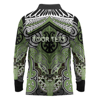 Aotearoa Iwi Ngati Raukawa Personalised Long Sleeve Polo Shirt Maori Kowhaiwhai Pattern