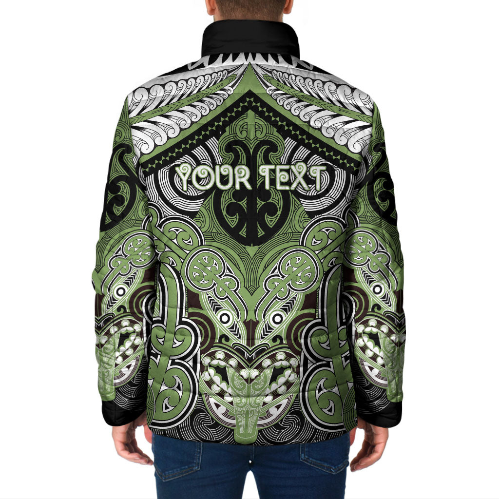 Aotearoa Iwi Ngati Raukawa Personalised Padded Jacket Maori Kowhaiwhai Pattern