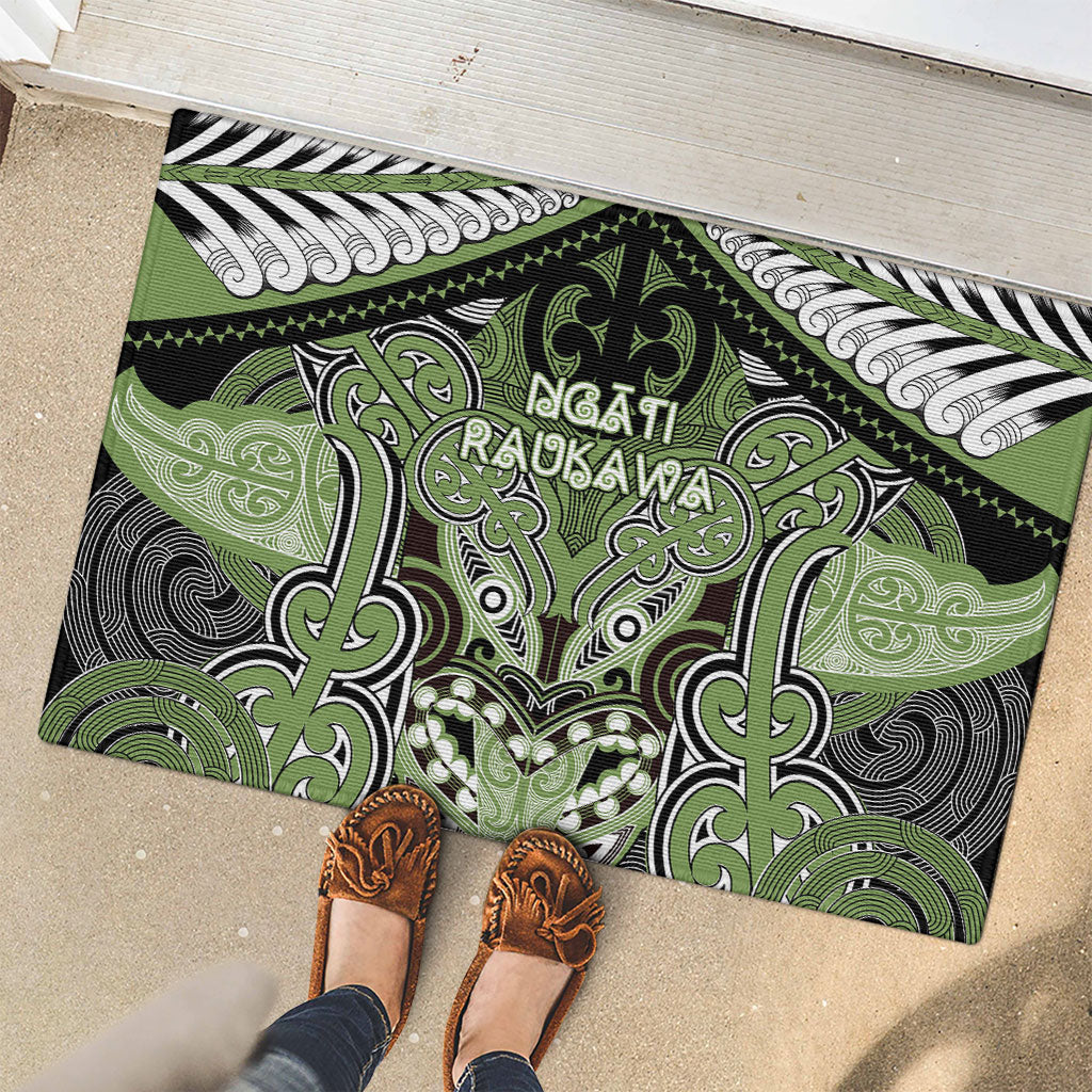 Aotearoa Iwi Ngati Raukawa Rubber Doormat Maori Kowhaiwhai Pattern
