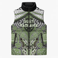 Aotearoa Iwi Ngati Raukawa Personalised Sleeveless Puffer Jacket Maori Kowhaiwhai Pattern