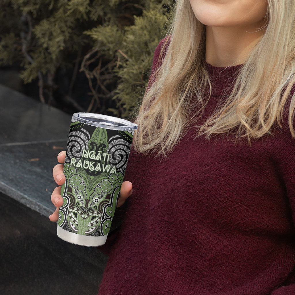 Aotearoa Iwi Ngati Raukawa Personalised Tumbler Cup Maori Kowhaiwhai Pattern