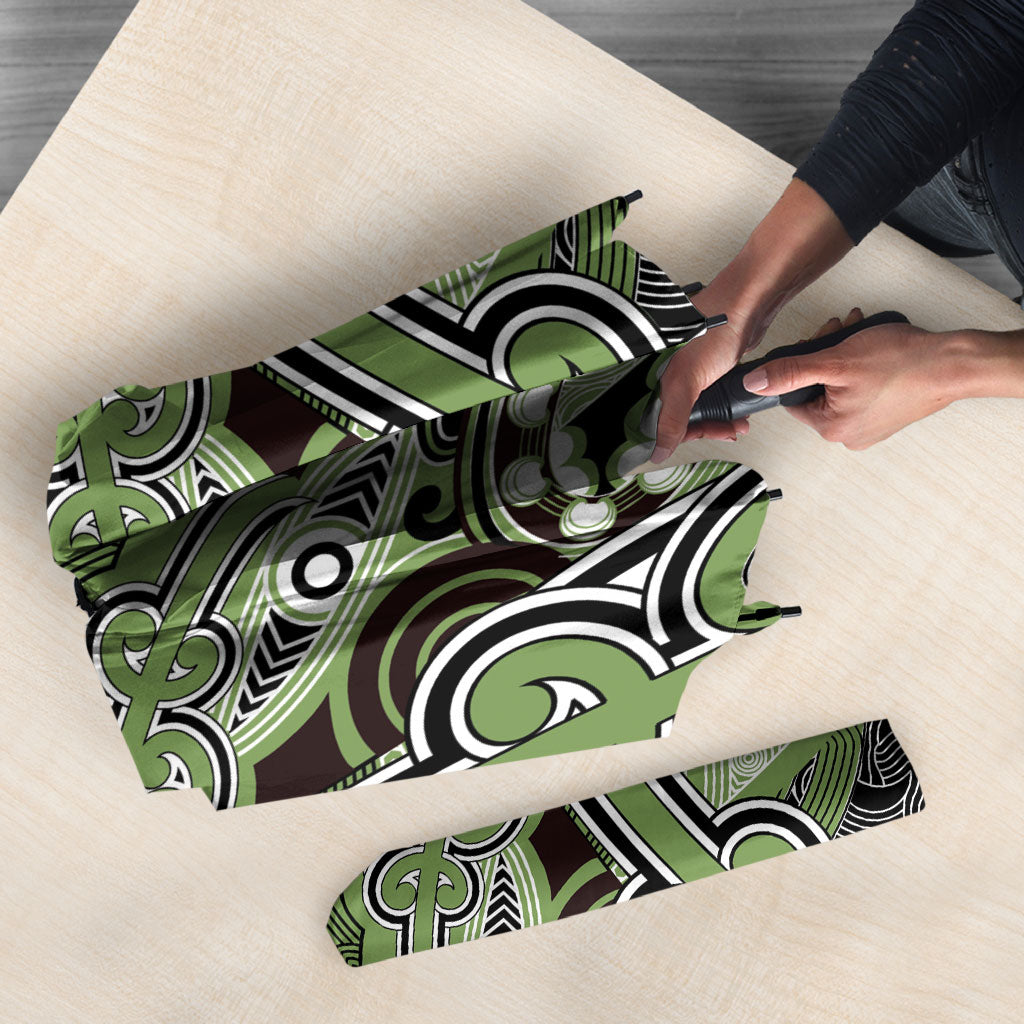 Aotearoa Iwi Ngati Raukawa Umbrella Maori Kowhaiwhai Pattern
