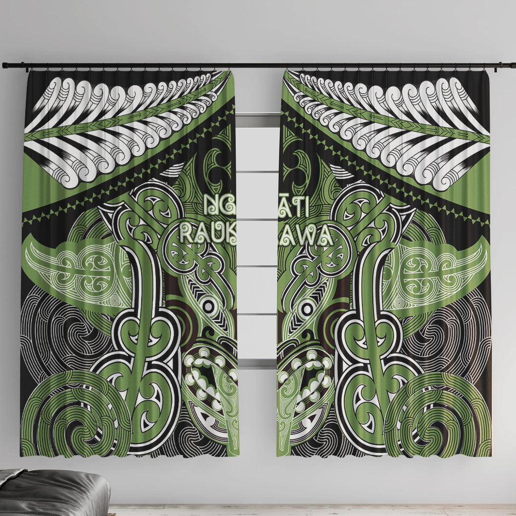 Aotearoa Iwi Ngati Raukawa Window Curtain Maori Kowhaiwhai Pattern
