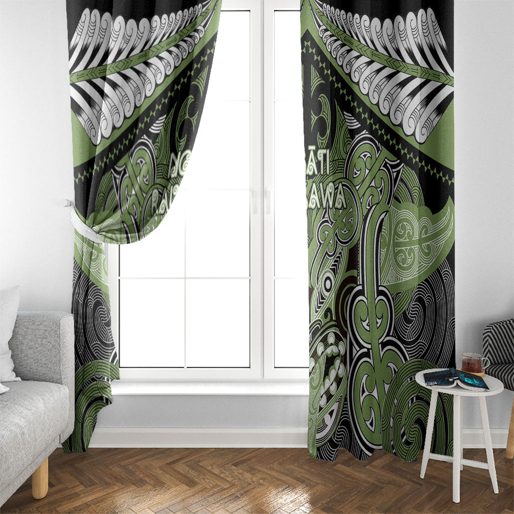 Aotearoa Iwi Ngati Raukawa Window Curtain Maori Kowhaiwhai Pattern