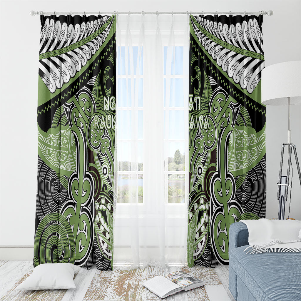 Aotearoa Iwi Ngati Raukawa Window Curtain Maori Kowhaiwhai Pattern