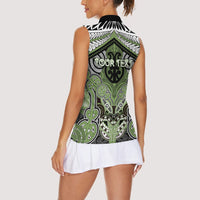 Aotearoa Iwi Ngati Raukawa Personalised Women Sleeveless Polo Shirt Maori Kowhaiwhai Pattern
