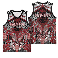 Aotearoa Iwi Ngati Toa Personalised Basketball Jersey Maori Kowhaiwhai Pattern