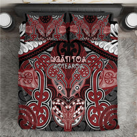 Aotearoa Iwi Ngati Toa Bedding Set Maori Kowhaiwhai Pattern LT19 Red - Polynesian Pride