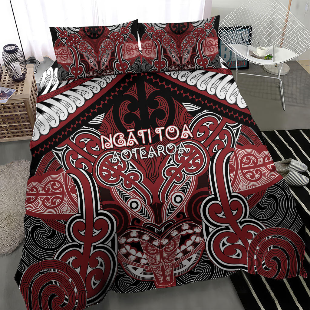 Aotearoa Iwi Ngati Toa Bedding Set Maori Kowhaiwhai Pattern LT19 - Polynesian Pride