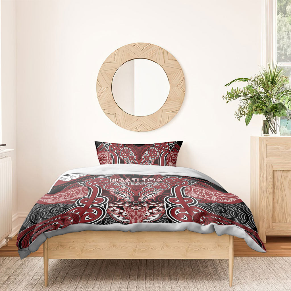 Aotearoa Iwi Ngati Toa Bedding Set Maori Kowhaiwhai Pattern LT19 - Polynesian Pride