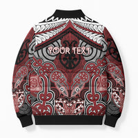 Aotearoa Iwi Ngati Toa Personalised Bomber Puffer Jacket Maori Kowhaiwhai Pattern