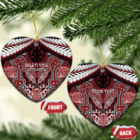 Aotearoa Iwi Ngati Toa Personalised Ceramic Ornament Maori Kowhaiwhai Pattern
