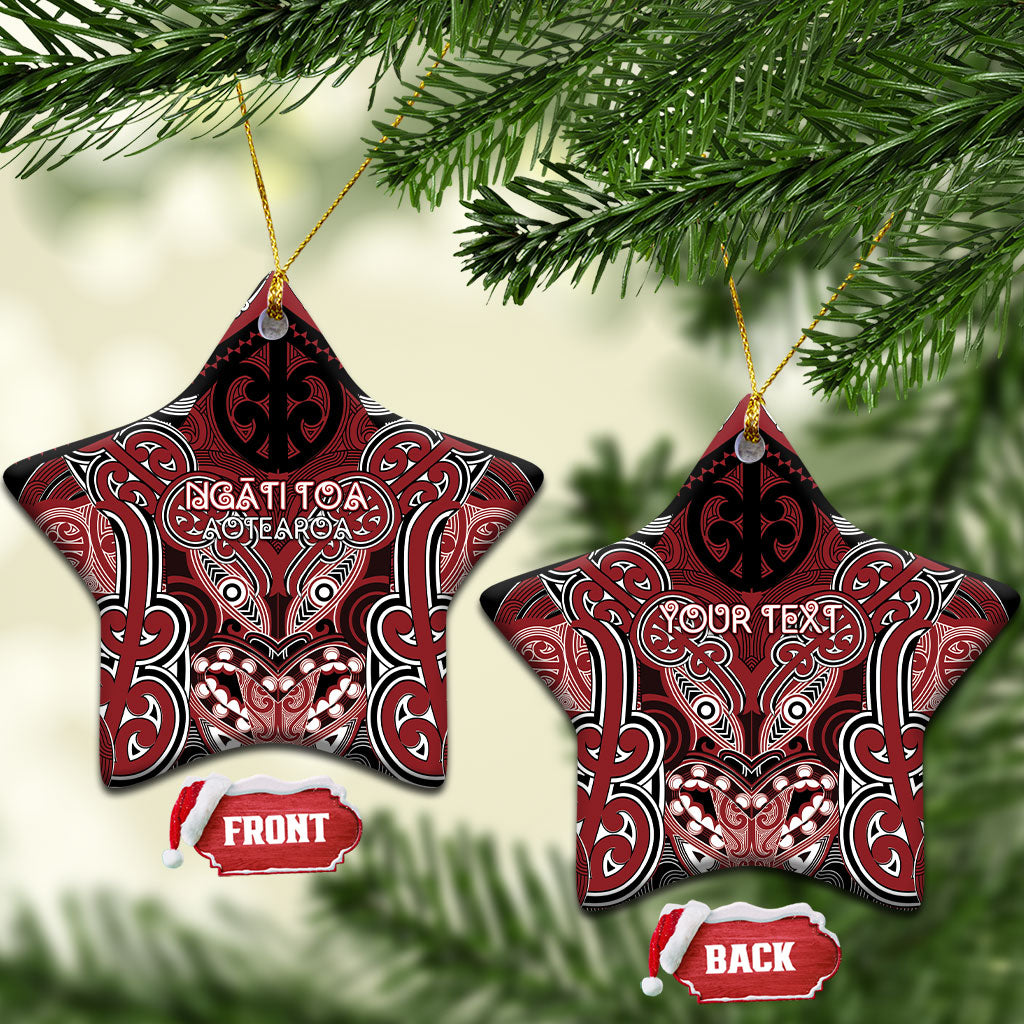 Aotearoa Iwi Ngati Toa Personalised Ceramic Ornament Maori Kowhaiwhai Pattern