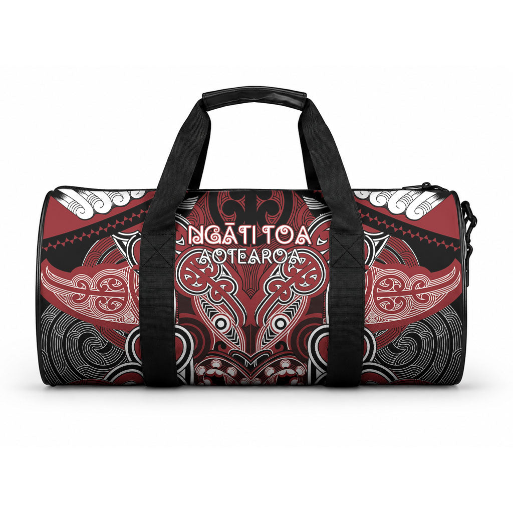 Aotearoa Iwi Ngati Toa Duffle Bag Maori Kowhaiwhai Pattern LT19 One size Red - Polynesian Pride