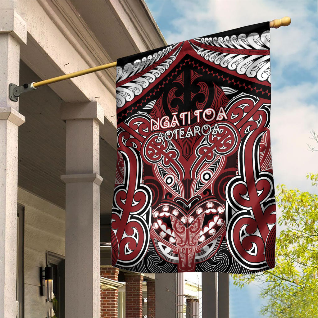 Aotearoa Iwi Ngati Toa Garden Flag Maori Kowhaiwhai Pattern