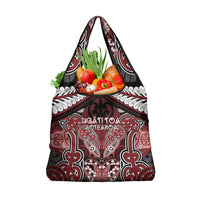 Aotearoa Iwi Ngati Toa Grocery Bag Maori Kowhaiwhai Pattern
