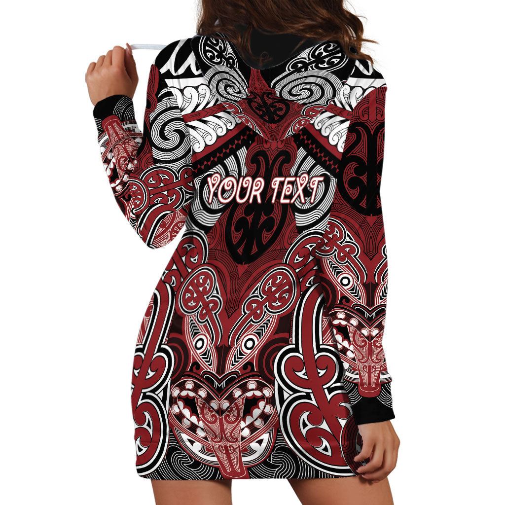 Aotearoa Iwi Ngati Toa Personalised Hoodie Dress Maori Kowhaiwhai Pattern