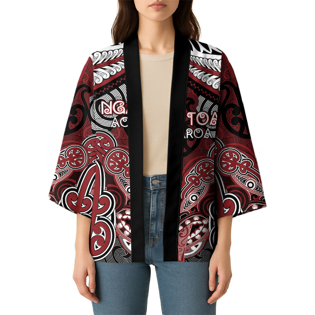 Aotearoa Iwi Ngati Toa Personalised Kimono Maori Kowhaiwhai Pattern